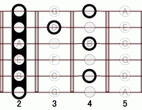 ギターコード E13 2フレット